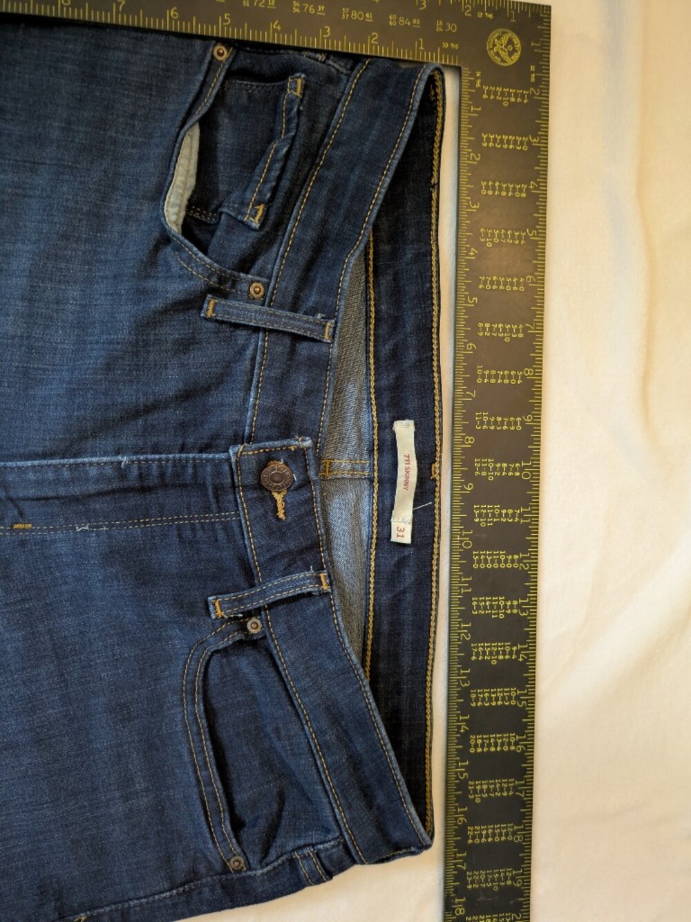 Levi's 711 Dark Indigo Skinny Jeans - Picture 3 of 7
